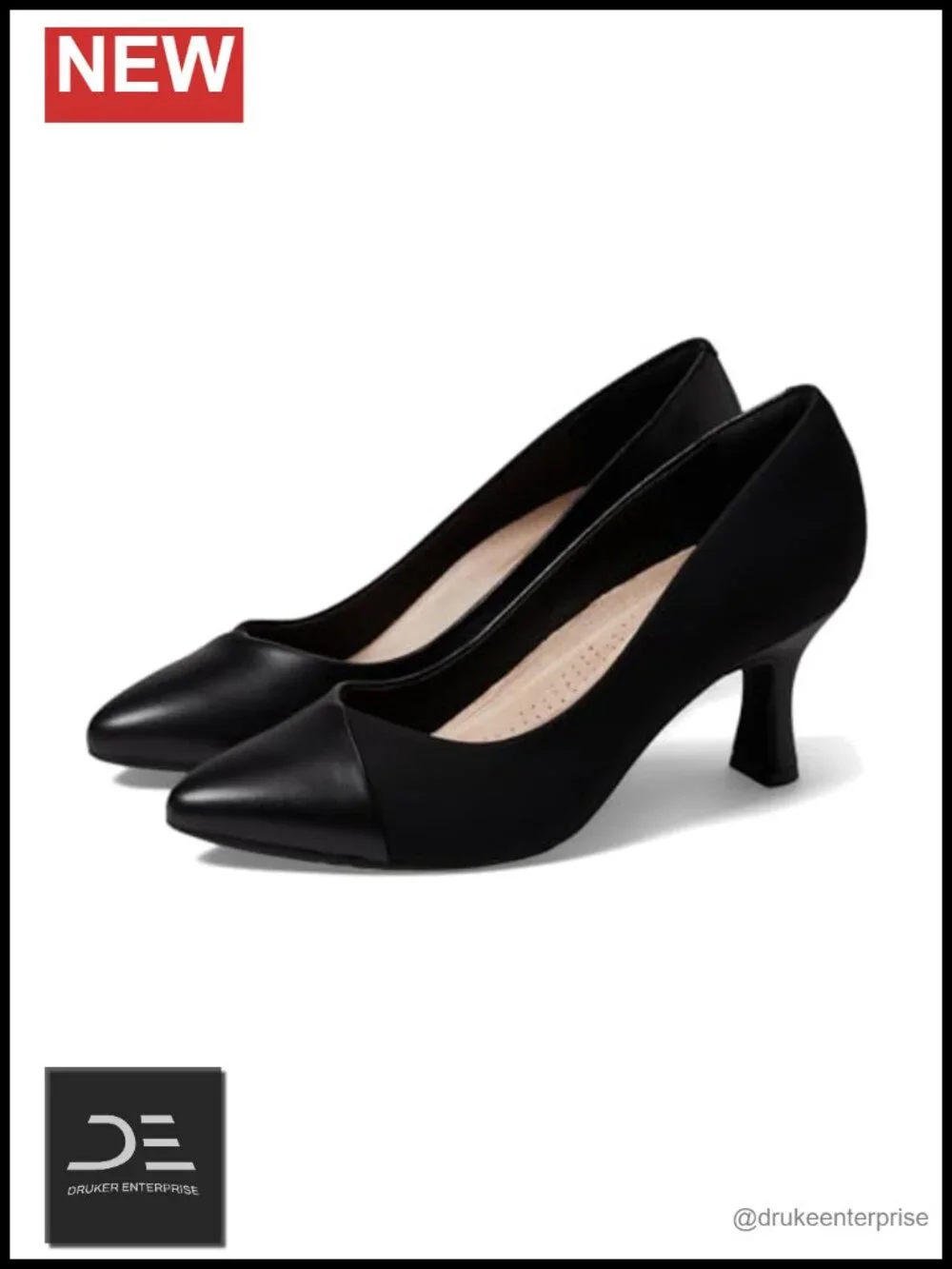 Women's Kitten Heel Pumps with 2.8 Inch Heel, Synthetic Rubber Sole
